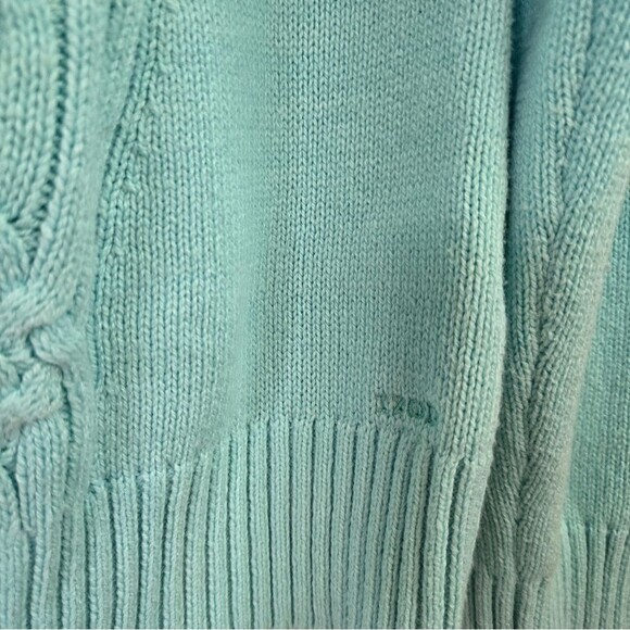 IZOD Cotton Blend Cardigan Blue Button-Up Women's Sweater Size Large - Picture 8 of 10